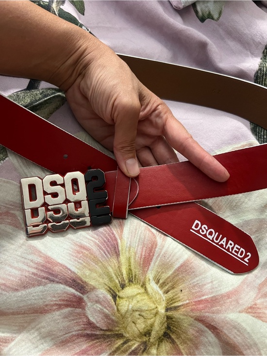 DSQUARED2 Accessories - DSQUARED2 Red Belt with White Branding